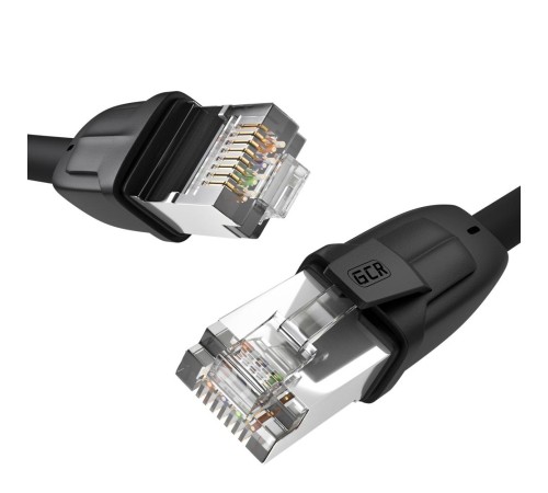 GCR Патч-корд PROF кат.8 ethernet 30.0m F/FTP, RJ45, CU, 26 AWG, литой, прямой, черный, экранированные коннекторы, GCR-52354 GCR Патч-корд PROF кат.8 ethernet 30.0m F/FTP, RJ45, CU, 26 AWG, литой, прямой, черный, экранированные коннекторы, GCR-52354