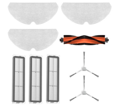 Комплект аксессуаров для робота-пылесоса Kit 1Main Brush+2Side Brush+3Dust Box Filter+3 Wash-free Mop Pad 1 шт. D9 Max(White)/F9 pro