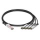Твинаксиальный медный кабель/ Generic Compatible 100G QSFP28 to 4 x 25G SFP28 Passive Direct Attach Copper Breakout Cable