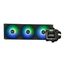 Водяное охлаждение для процессора/ Water Cooling System Thermalright Frozen Warframe 360 Black Argb (360mm, Black, ARGB/ Fans: 3x120mm, 70.84CFM, 29.8dBA, 2000RPM/ Pump height 60mm, 23dBA, 3000RPM, Rad thickness 27mm/ S: 1200, 1700, 1851, 2011, 2066, 115X