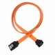 Кабель/ Кабель GoPower SATA (m)-SATA (m) 0.5м силикон ver.3.0 оранжевый в пакете (1/250)