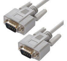 Greenconnect Кабель 15.0m 0-модемный COM, DB9/DB9  9M/9M, серый, 30 AWG, GCR-DB902-15m