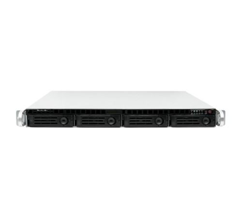 Серверный корпус/ 1U chassis;  Mini-ITX, Micro-ATX, ATX MBs; 4 x 3.5'' hsb; 2 x USB; 1 x COM port (Front); 1 x FH expantion slot; 600W (1+1) (80 Plus Platinum); no rails