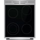 Электрическая плита Gorenje/ Электрическая плита Gorenje, Линия Advanced, Эмаль SilverMatte, стеклокерамическая варочная поверхность, мультифункциональная духовка, объем 70 л, механическое управление, сенсорный программатор IconLED, телескопические направ