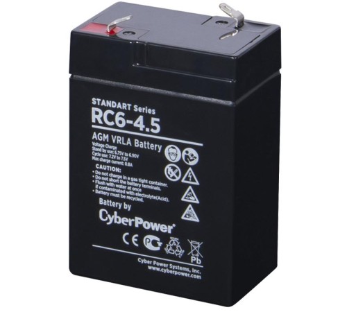 Аккумуляторная батарея SS CyberPower RC 6-4.5 / 6 В 4,5 Ач Аккумуляторная батарея SS CyberPower RC 6-4.5 / 6 В 4,5 Ач
