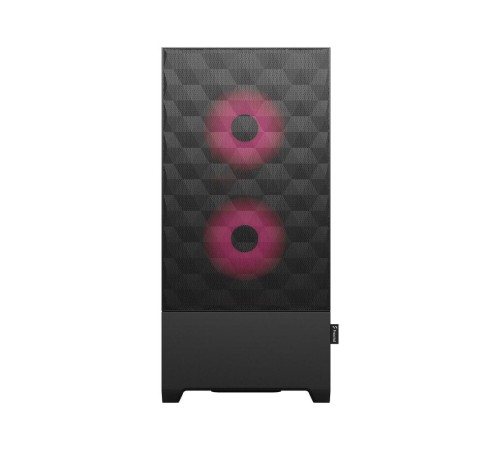 Корпус ПК без блока питания/ Case Fractal Design Pop Air RGB Magenta Core TG Clear Tint, Midi-Tower, 3x120mm RGB, 2xUSB-A 3.2 ATX, mATX, mITX Black/Magenta
