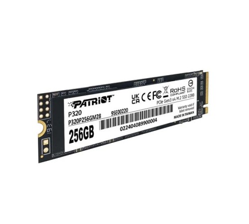 твёрдотельный накопитель Patriot SSD P320 256GB M.2 2280 NVMe PCIe 3.0 x4 R2200/W1200 TBW 120TB 3D NAND