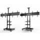 ONKRON мобильная стойка для двух ТВ 40"-65", макс 105.9кг, чёрная TS1881DV