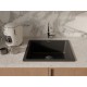 Кухонная мойка RIVELATO RIVELATO Мойка BERKANA 50 1-чаш 560*430, монтаж: универсальный, материал: кварц, цвет: черный