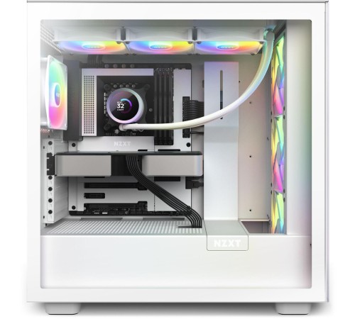 Система жидкостного охлаждения для ПК/ Water Cooling System NZXT Kraken 360 RGB (270W, 360mm, LED temp., White, RGB/ Fans: 3x120mm, 78.86CFM, 33.88dBA, 1800RPM/ Pump height 55.97mm, 2800RPM, Rad thickness 27mm/ S: 1851, 1700, 1200, 115X, AM5, AM4)