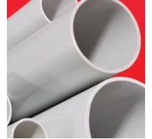 Труба ПВХ жёсткая гладкая д.32мм, лёгкая, 3м, цвет серый