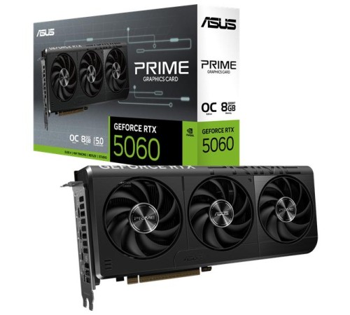 Видеокарта ASUS PRIME-RTX5060-O8G//RTX5060 HDMI DP*3 8G D7; 90YV0N10-M0NA00