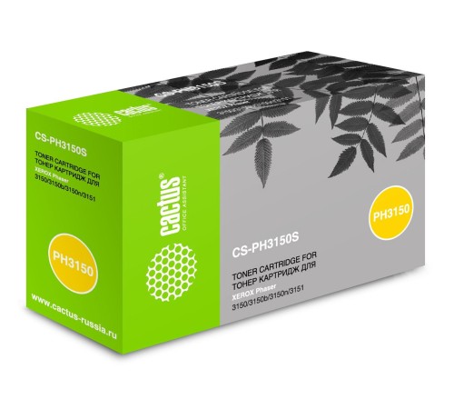 -/ Картридж лазерный Cactus CS-PH3150S 109R00746 черный (3500стр.) для Xerox Phaser 3150/3150b/3150n/31