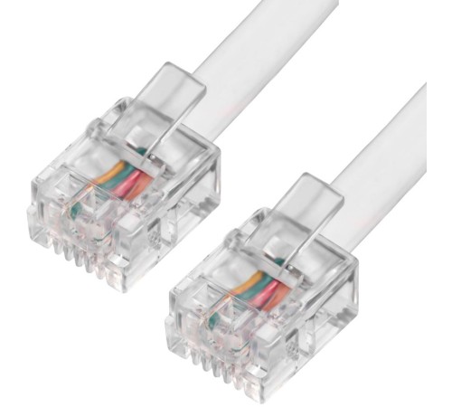 Greenconnect Телефонный шнур удлинитель для аппарата 0.5m GCR-TP6P4C-0.5m, 6P4C (джек 6p4c - jack 6p4c) белый Greenconnect Телефонный шнур удлинитель для аппарата 0.5m GCR-TP6P4C-0.5m, 6P4C (джек 6p4c - jack 6p4c) белый
