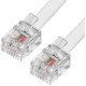Greenconnect Телефонный шнур удлинитель для аппарата 0.5m GCR-TP6P4C-0.5m, 6P4C (джек 6p4c - jack 6p4c) белый