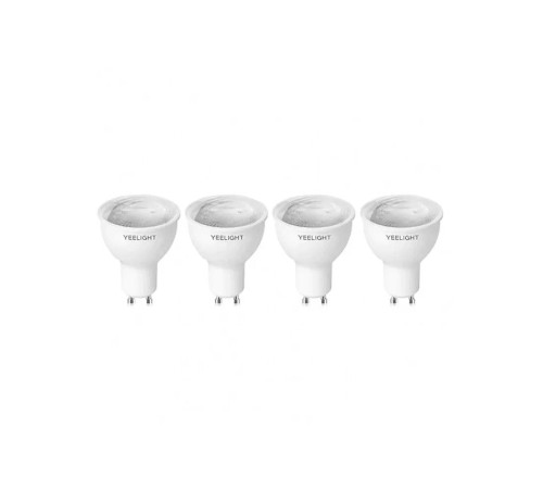 Умная лампочка Yeelight GU10 Smart bulb W1 (Dimmable, Warm White) - упаковка 4 шт., белый, модели YLDP004-A (Вскрытая упаковка) Умная лампочка Yeelight GU10 Smart bulb W1 (Dimmable, Warm White) - упаковка 4 шт., белый, модели YLDP004-A (Вскрытая упаковка)