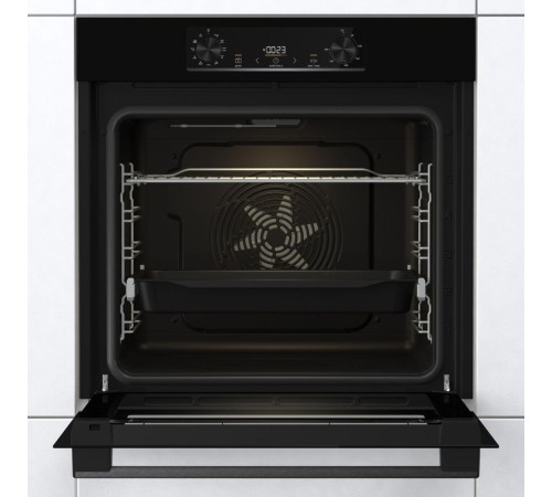 Встраиваемые электрические духовки GORENJE/ Духовой шкаф, Полезный объем: 77 л,Класс энергопотребления: A, Сенсорный программатор IconLED, Конструкция: Встраиваемая, Ширина: 595 мм, Высота: 595 мм, черный
