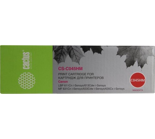 -/ Картридж лазерный Cactus CS-C045HM 045 H M пурпурный (2200стр.) для Canon LBP 611Cn/613Cdw/631Cn/633
