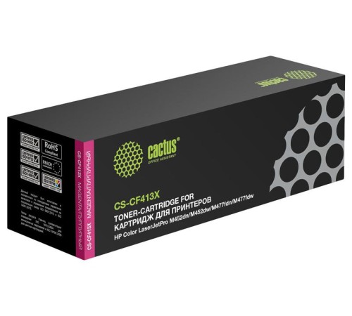 Картридж лазерный Cactus CS-CF413X CF413X пурпурный (5000стр.) для HP HP CLJ Pro M452dn/M452dw/M477fdn/M477fdw