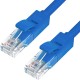 Greenconnect Патч-корд прямой 20.0m, UTP кат.5e, синий, позолоченные контакты, 24 AWG, литой, GCR-LNC01-20.0m, ethernet high speed 1 Гбит/с, RJ45, T568B