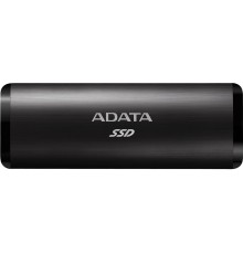 Твердотельный накопитель/ ADATA External SSD SE760, 512GB, Type-C, USB 3.2 Gen2, R/W 1000/800 MB/s, 122x44x14mm, Black (3 года)