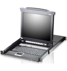 16-портовый KVMP-переключатель с ЖК-дисплеем Slideaway/ATEN/ SINGLE RAIL 16P PS/2-USB LCDKVMP 17INCH