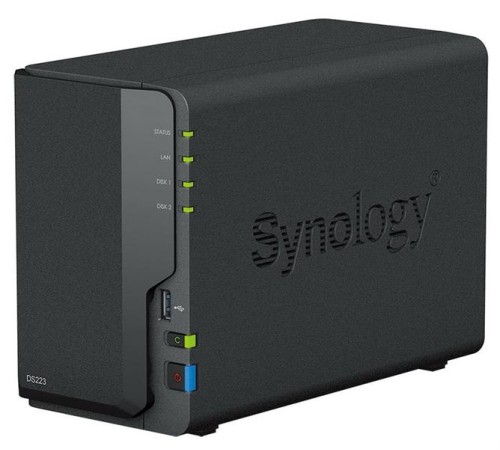 Система хранения данных Synology QC 1,7GhzCPU/2Gb/RAID0,1/upto 2HP HDD SATA(3.5')/2xUSB3.2, 1xUSB2.0/1xGbE/iSCSI/2xIPcam(up to 20)/1xPS repl DS218 1YW