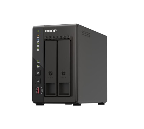Система хранения данных QNAP SMB QC 2.0GHzCPU/8gb(16)/2 bay SATA (3.5" or 2.5")/2xM.2/2x2.5 GbE/2xHDMI/iSCSI/1xPS/3YW TS-253E-8G-EU-QL