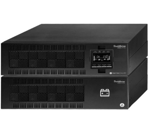Источник бесперебойного питания Systeme Electric Smart-Save Online SRV, 10000VA/9000W, On-Line, Extended-run, Rack 6U(Tower convertible), LCD, Out: Hardwire, SNMP Intelligent Slot, USB, RS-232