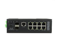Коммутатор/ OSNOVO Промышленный гигабитный L2+ коммутатор на 10 портов , 8*10/100/1000Base-T, 2*SFP 1000Base-X, БП опционально