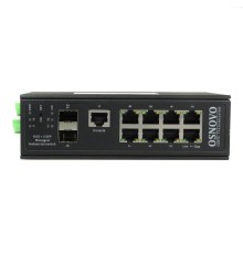 Коммутатор/ OSNOVO Промышленный гигабитный L2+ коммутатор на 10 портов , 8*10/100/1000Base-T, 2*SFP 1000Base-X, БП опционально