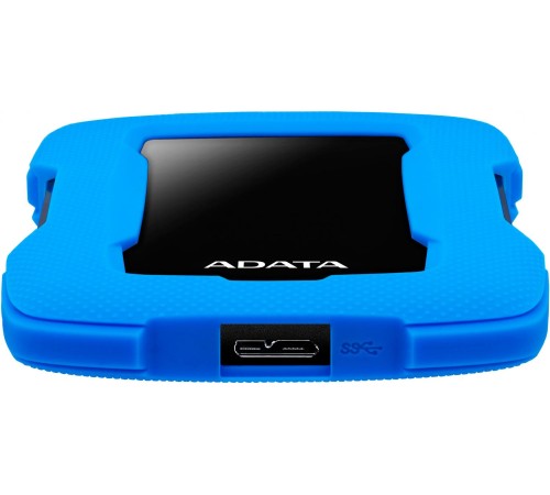 Внешний жесткий диск/ Portable HDD 1TB ADATA HD330 (Blue), Silicone, USB 3.2 Gen1, 133x89x16mm, 190g /3 года/