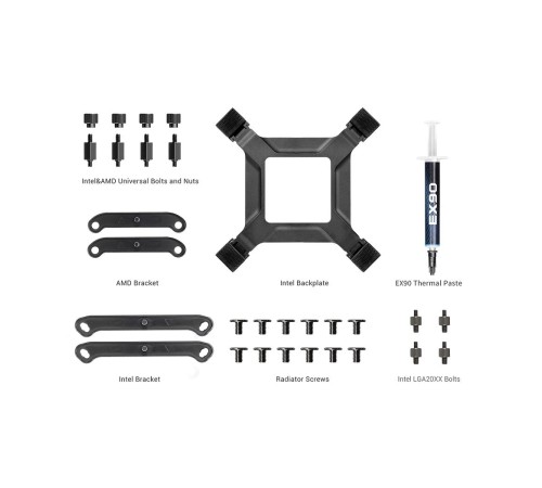 Система охлаждения/ Water Cooling System PCCooler DA360 Pro ARGB Digital BK (300W, 360mm, LED temp., Black, ARGB/ Fans: 3x120mm, 75.8CFM, 33.7dBA, 2200RPM/ Pump height 57mm, 28dBA, 3000RPM, Rad thickness 27mm/ S: 1851, 1700, 1200, 20XX, 115X, AM5, AM4) Система охлаждения/ Water Cooling System PCCooler DA360 Pro ARGB Digital BK (300W, 360mm, LED temp., Black, ARGB/ Fans: 3x120mm, 75.8CFM, 33.7dBA, 2200RPM/ Pump height 57mm, 28dBA, 3000RPM, Rad thickness 27mm/ S: 1851, 1700, 1200, 20XX, 115X, AM5, AM4)
