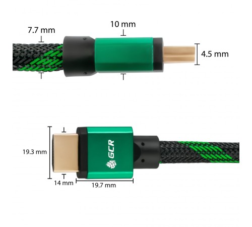 Greenconnect Кабель 0.5m HDMI версия 2.0, HDR 4:2:2, Ultra HD, 4K 60 fps 60Hz/5K*30Hz, 3D, AUDIO, 18.0 Гбит/с, 28/28 AWG, OD7.3mm, тройной экран, BICOLOR нейлон, AL корпус зеленый, GCR-51484 Greenconnect Кабель 0.5m HDMI версия 2.0, HDR 4:2:2, Ultra HD, 4K 60 fps 60Hz/5K*30Hz, 3D, AUDIO, 18.0 Гбит/с, 28/28 AWG, OD7.3mm, тройной экран, BICOLOR нейлон, AL корпус зеленый, GCR-51484