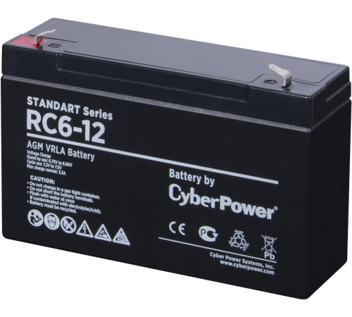 Аккумуляторная батарея SS CyberPower RC 6-12 / 6 В 12 Ач Аккумуляторная батарея SS CyberPower RC 6-12 / 6 В 12 Ач