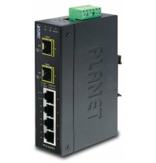 коммутатор/ PLANET IP30 Industrial 8* 1000TP + 2* 100/1000F SFP Full Managed Ethernet Switch (-40 to 75 degree C), 1588