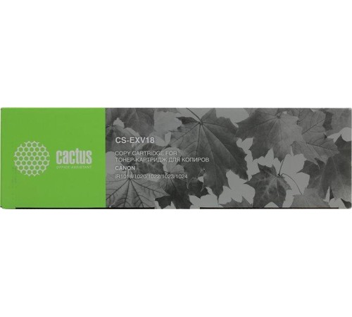 -/ Картридж лазерный Cactus CS-EXV18 C-EXV18 черный (8400стр.) для Canon iR1018/1020/1022/1023/1024