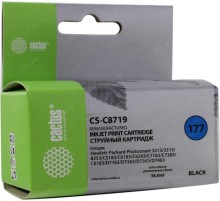 -/ Картридж струйный Cactus CS-C8719 №177XL черный (38мл) для HP 3100/3110/3207/3210/3213/3214/3308/825