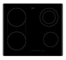 Встраиваемые электрические панели ASKO/ Арт. 732066 ПРОМО ; стеклокерамика, электрическая, 4.7 х 59.5 х 52, 4 конфорки, электронное управление, сенсорные переключатели, черный цвет