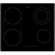 Встраиваемые электрические панели ASKO/ Арт. 732066 ПРОМО ; стеклокерамика, электрическая, 4.7 х 59.5 х 52, 4 конфорки, электронное управление, сенсорные переключатели, черный цвет