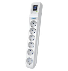 Сетевой фильтр Pilot L GP 6 розеток (5 евро + 1GP) 1.8 м/ Surge protector Pilot L GP 6 sockets (5 Euro + 1GP) 1.8 m white
