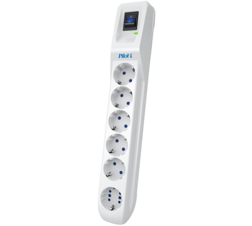 Сетевой фильтр Pilot L GP 6 розеток (5 евро + 1GP) 1.8 м/ Surge protector Pilot L GP 6 sockets (5 Euro + 1GP) 1.8 m white Сетевой фильтр Pilot L GP 6 розеток (5 евро + 1GP) 1.8 м/ Surge protector Pilot L GP 6 sockets (5 Euro + 1GP) 1.8 m white