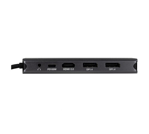 Док-станция/ Docking station HIPER USB-C HUB 11in1 (1*USB-C 100W PD, 1*HDMI 4K@60Hz, 2*DP 4K@60Hz, 2*USB-A 3.0 (5Gbps data), 1*USB-C 3.0 (5Gbps data), 1*microSD, 1*SD, 1*3.5mm audio, 1*RJ45 Gb) Док-станция/ Docking station HIPER USB-C HUB 11in1 (1*USB-C 100W PD, 1*HDMI 4K@60Hz, 2*DP 4K@60Hz, 2*USB-A 3.0 (5Gbps data), 1*USB-C 3.0 (5Gbps data), 1*microSD, 1*SD, 1*3.5mm audio, 1*RJ45 Gb)
