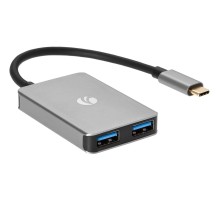 Кабель-концентратор/ Кабель-концентратор USB 3.1 Type-Cm --> 4 port USB3.0(f)  Aluminum Shell VCOM <DH310B>