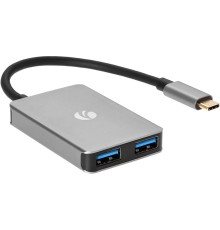 Кабель-концентратор/ Кабель-концентратор USB 3.1 Type-Cm --> 4 port USB3.0(f)  Aluminum Shell VCOM <DH310B>