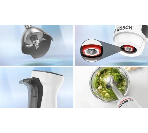 Блендер Bosch/ Блендер Bosch, погружной, мощность 800 Вт, механическое управление, импульсный режим, плавная регулировка скорости, цвет белый