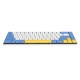 Клавиатура беспроводная Dareu EK868 White-Blue-Yellow (белый/синий/желтый), подключение: проводное+Bluetooth, свитчи: ультратонкие Kailh-Dareu Red (linear)