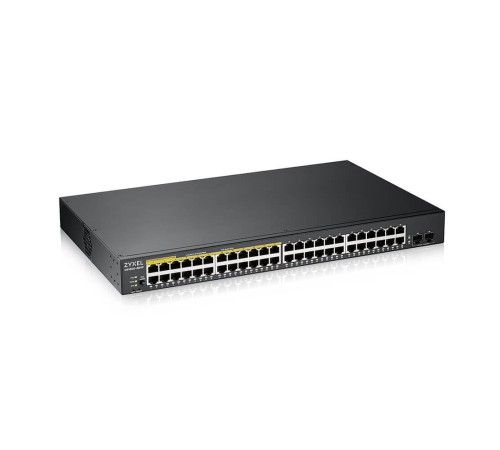 Kоммутатор/ Zyxel GS1900-48HPv2 Smart L2 PoE + switch, rack 19 ", 48xGE (24xPoE +), 2xSFP, PoE budget 170 W Kоммутатор/ Zyxel GS1900-48HPv2 Smart L2 PoE + switch, rack 19 ", 48xGE (24xPoE +), 2xSFP, PoE budget 170 W