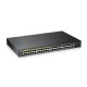 Kоммутатор/ Zyxel GS1900-48HPv2 Smart L2 PoE + switch, rack 19 ", 48xGE (24xPoE +), 2xSFP, PoE budget 170 W