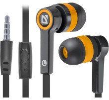 Defender Гарнитура для смартфонов Pulse 420 черный + оранжевый, вставки